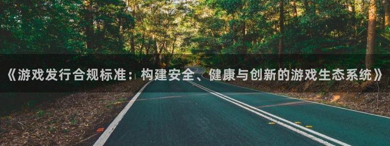 im电竞官网注册方法视频下载：《游戏发行合规标准：构建安全、健康与创新的游戏生态系统》