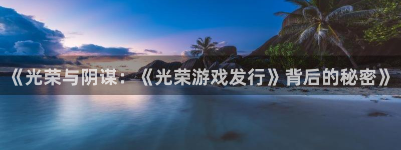 im电竞子酒业：《光荣与阴谋：《光荣游戏发行》背后的秘密》